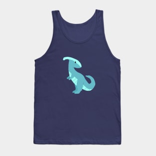 Cute Cyan Dinosaur Tank Top